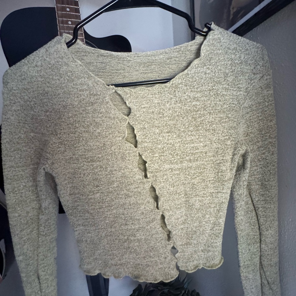 Green Cropped long sleeve